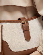 Valerin Luxe Canvas Saddle Shoulder Bag