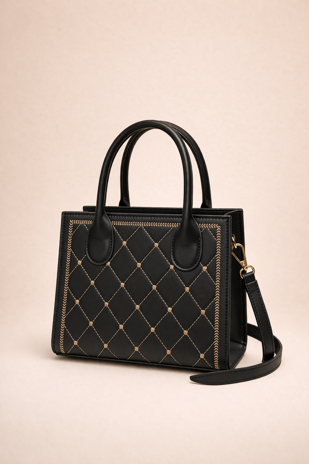Pink Quilted Mini Tote