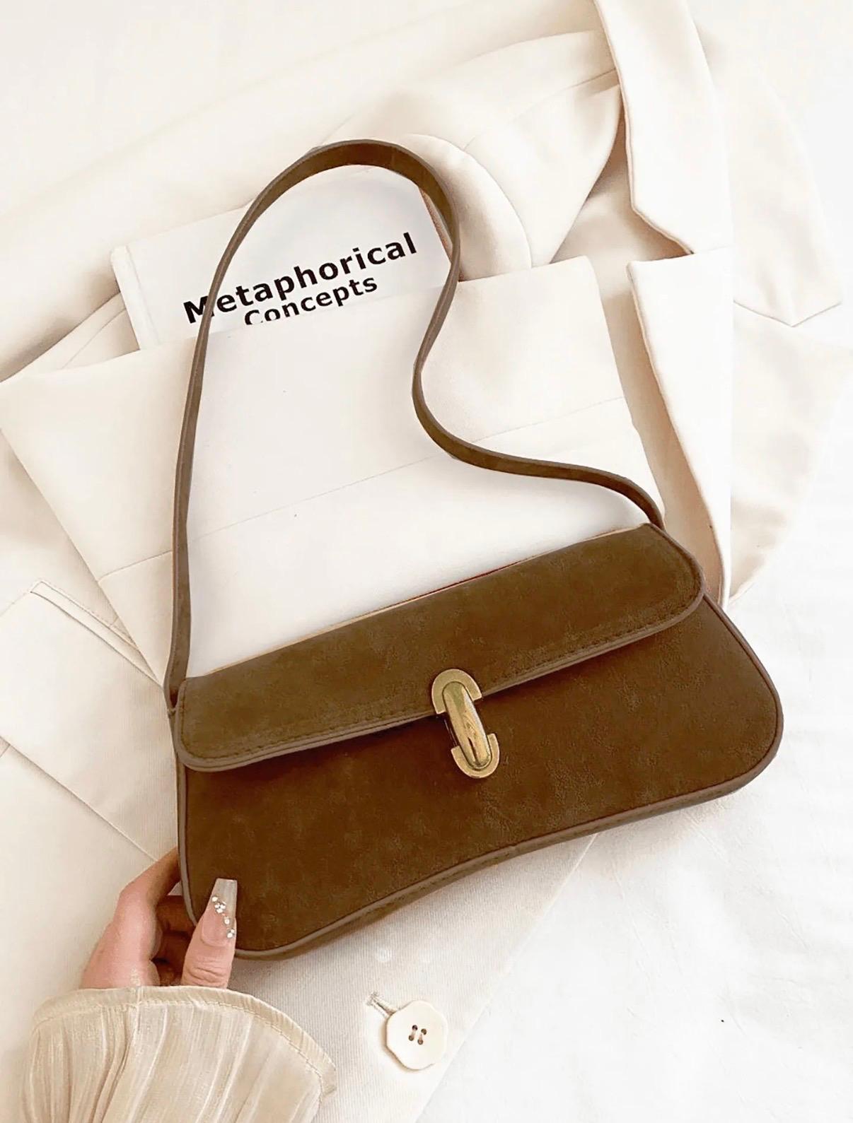 Noir Gold Clasp Bag