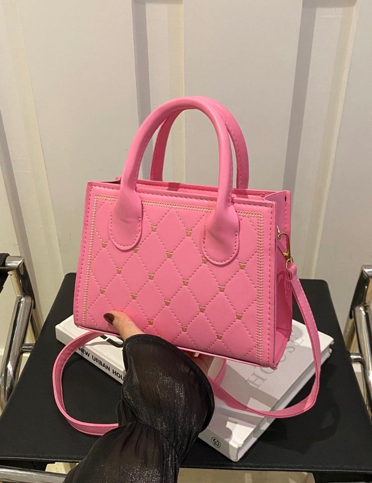 Pink Quilted Mini Tote