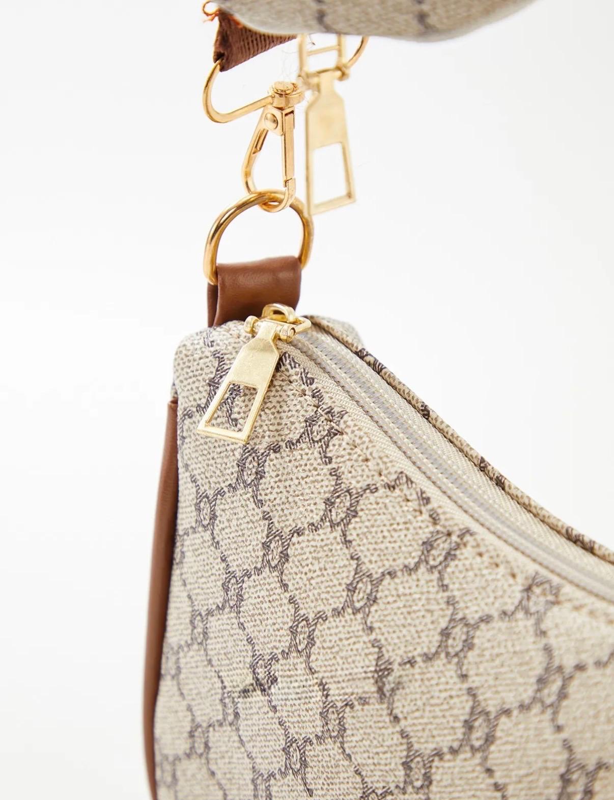 Monogram Shoulder Bag with Pouch