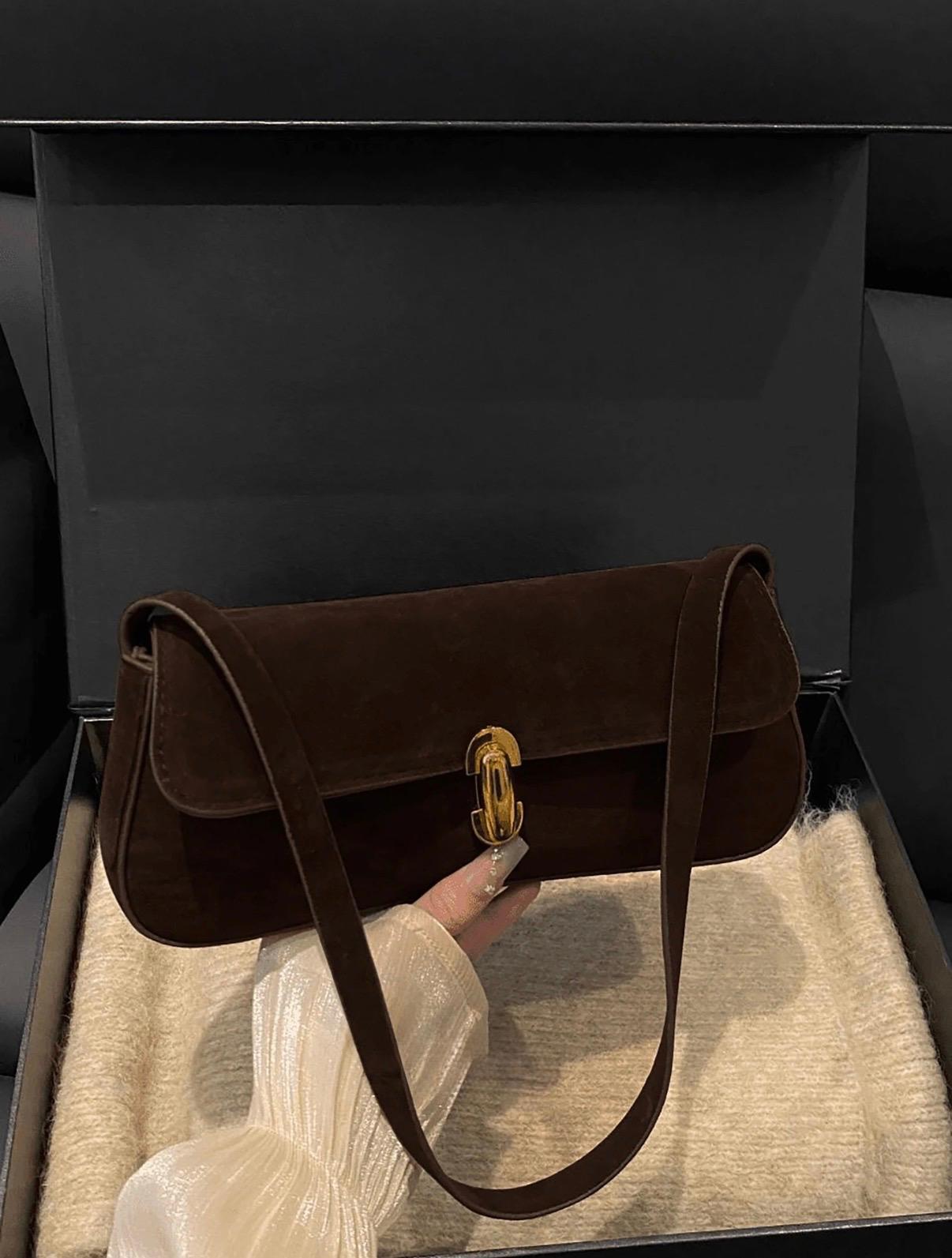 Noir Gold Clasp Bag