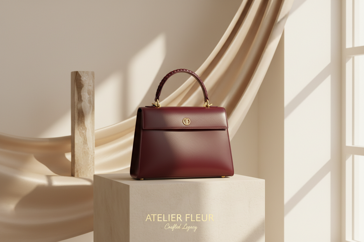 Luxury leather bag hero banner