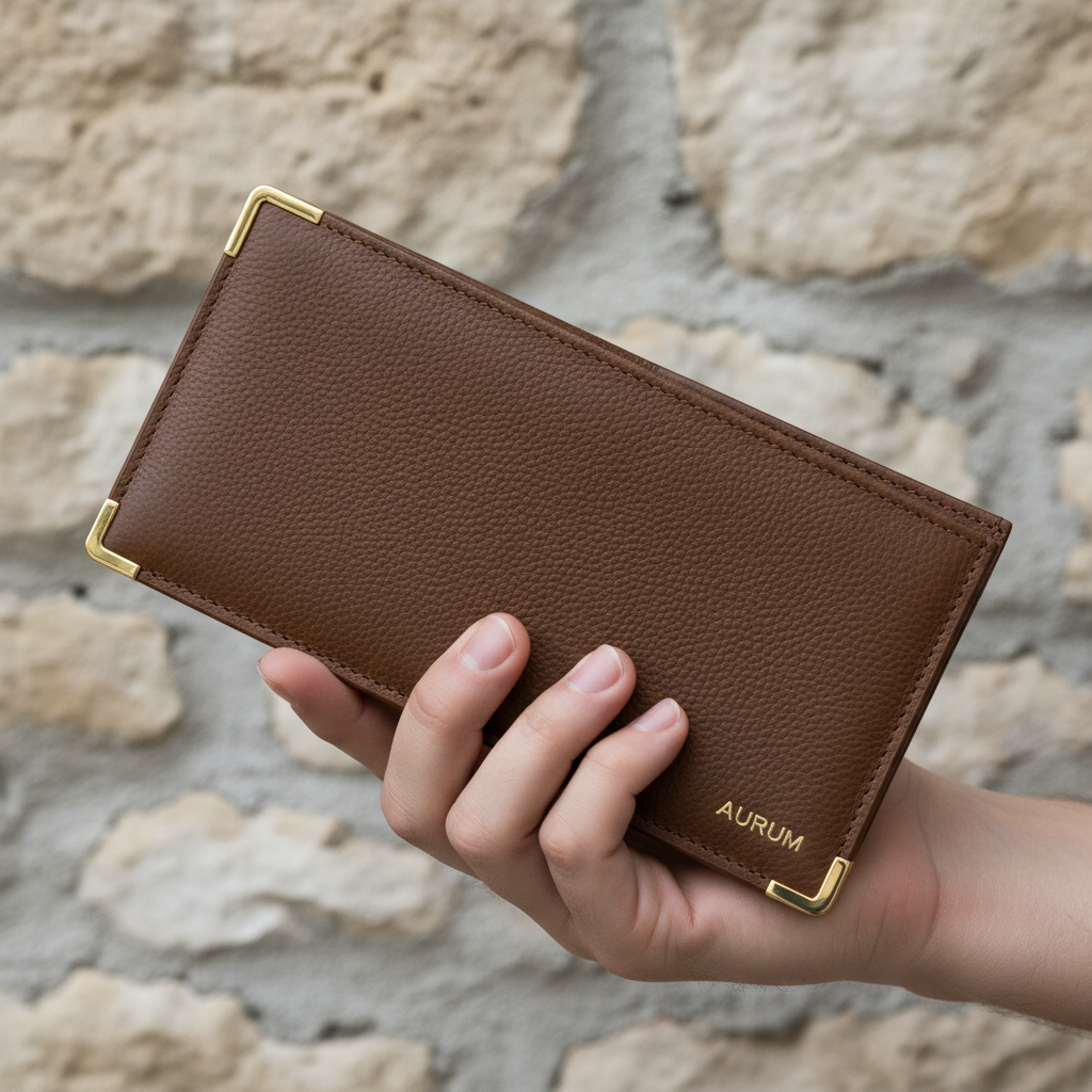 Men's Slim Leather Long Wallet - 2